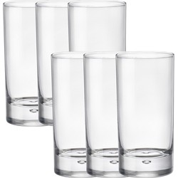 Bormioli Waterglazen/drinkglazen - 6x stuks - 375 ml - van glas - Waterglazen - Glazen - Drinkglazen