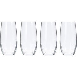 Drinkglazen of waterglazen - 4x stuks - verzwaard - gecurved - 360 ml - Drinkglazen