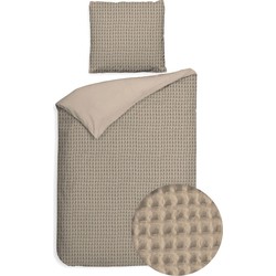 Heckett & Lane Dekbedovertrek Vafala Pale Khaki 140 x 200 220 cm + 1 sloop 60 x 70 cm