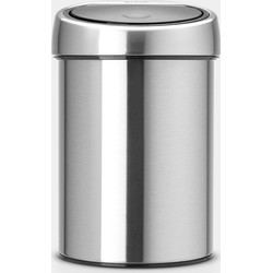 Touch Bin afvalemmer, 3 liter, kunststof binnenemmer - Matt Steel