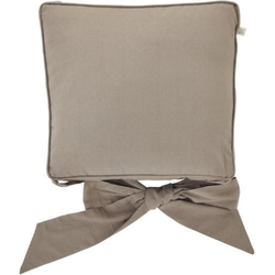 Dutch Decor JAVAAN - Hoes voor stoelkussen met lint Driftwood 45x45 cm - taupe