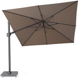 Zweefparasol Challenger Zijwaarts Kantelbaar (T2) premium 3x3 meter Havana zonwering
