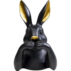 Decofiguur Sweet Rabbit Black 31cm