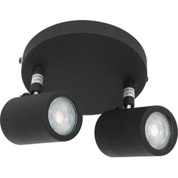 Moderne Opbouwspot Nova LED Zwart 2-lichts