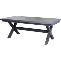 Sens-Line - Monaco Keramiek - Uitschuifbare tuintafel - 207-267cm - Antraciet