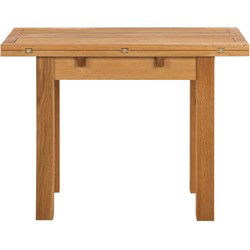 Eettafel Uitschuifbaar - Eikenhout Naturel - 90x100x75cm - Kalmar
