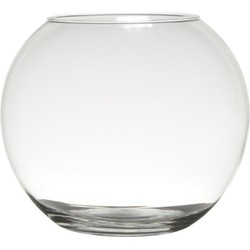 Hakbijl glas bol vaas/terrarium - D30 x H23 cm - transparant glas - Vazen