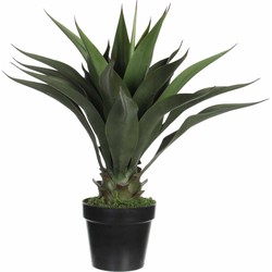 Groene kunstplant agave succulent plant in pot - Kunstplanten