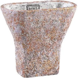 PTMD Githa Ovale Bloempot - 20 x 10 x 18 cm - Cement - Roze