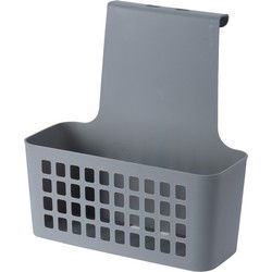 Badkamer of kast opberg/sorteer hang mandje - 24 x 10 x 25 cm - grijs - Opbergmanden