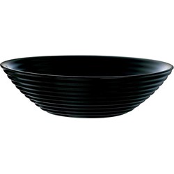 Salade serveerschaal zwart glas 27 cm - Saladeschalen