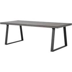 Brooklyn verlengbare eettafel donker eiken - zwart metalen onderstel - 220 x 95 cm