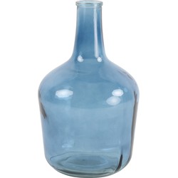 Countryfield vaas - transparant zeeblauw - glas - XL fles - D25 x H42 cm - Vazen