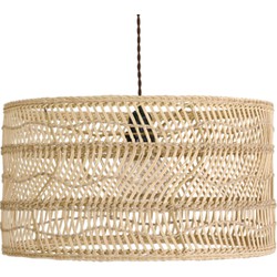 Groenovatie Rotan / Rieten Hanglamp, Handgemaakt, Naturel, ⌀40 cm