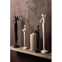 PTMD Decoratieve Standbeeld Rafah - 16x13x70 cm - Polyester - Wit