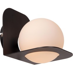 Pori - zwart Wandlamp Badkamer - 1xGrime - IP44