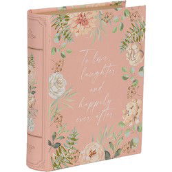 Clayre & Eef Opbergdoos Boeken 17x14x5 cm Roze Karton Rechthoek