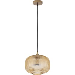 PTMD Juliet Hanglamp - 26 x 26 x 21 cm - Glas - Goud