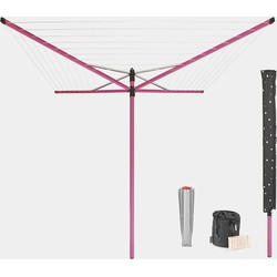 Rotary Lift-O-Matic, 50 metre with Ground Spike, 45mm diameter, Cover, Peg Bag and Pegs - Spring Pink