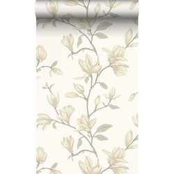 Origin Wallcoverings behang magnolia vanille beige - 53 cm x 10,05 m - 347044