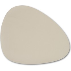 Zeller Placemats - 6x - lederlook - beige - 34 x 42 cm - onderleggers - Placemats