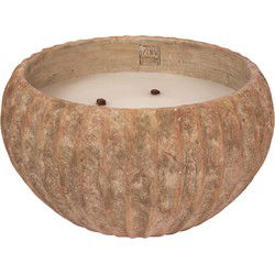 PTMD Kaars Yasmeene - 36x36x21 cm - Cement - Bruin