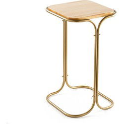 Bijzettafel met rechthoekig metalen blad H52 cm - ELI