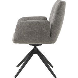 Eetkamerstoel Grijs Metaal - 57,5x62x88cm - Roxana