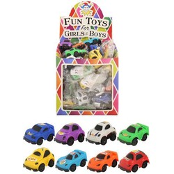 48 Stuks - Pull Back Sport Auto's - In Traktatiebox - Uitdeelcadeautjes - Klein Speelgoed - Traktatie voor kinderen - Jongens