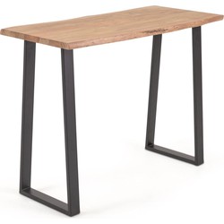 Kave Home - Hoge tafel Alaia van massief acaciahout met een natuurlijke afwerking 140 x 60 cm