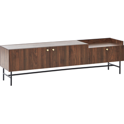 Beliani LISMORE - TV-kast-Donkere houtkleur-Vezelplaat