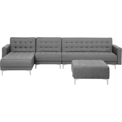 Beliani ABERDEEN - Modulaire Sofa-Grijs-Polyester