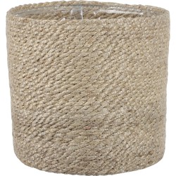 Mica Decorations Plantenpot - rotan - bruin - plantenmand - 20 x 20 cm - Plantenpotten