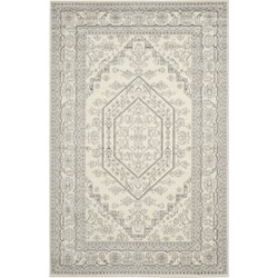 Safavieh Medallion Indoor Woven Area Rug, Adirondack Collection, ADR108, in Ivory & Silver, 155 X 229 cm