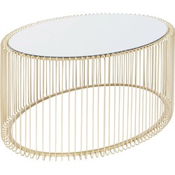 Kare Salontafel Wire Uno Oval Brass