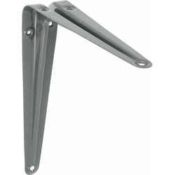 AMIG Plankdrager/planksteun van metaal - gelakt grijs - H200 x B150 mm - Plankdragers
