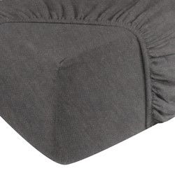 DoubleDry Hoeslaken Jersey 100% Katoen - Tweepersoons 140x200 cm - Zacht & Huidvriendelijk - Rondom Elastiek - Grijs Melange
