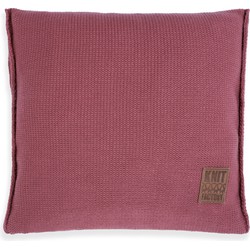 Knit Factory Uni Sierkussen - Stone Red - 50x50 cm - Inclusief kussenvulling