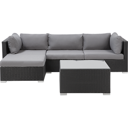 Beliani SANO - Loungeset-Zwart-PE rotan