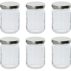 Bela Arte Bewaarpot/voorraadpot - 6x stuks - met schroefdeksel - 156 ml - Voorraadpot