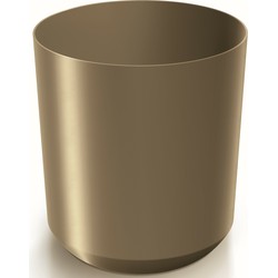 Prosperplast Plantenpot/bloempot Babylon - kunststof - buiten/binnen - goud - D39 x H39 cm - Plantenpotten