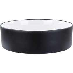 TEBAR - Wastafel - Zwart/Wit -  40 cm - Keramiek