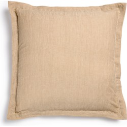 Kave Home - Rut kussenhoes in beige linnen en katoen, 45 x 45 cm