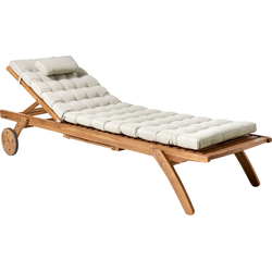 Beliani CESANA PREMIUM - Tuinligstoel-Lichte houtkleur-Acaciahout