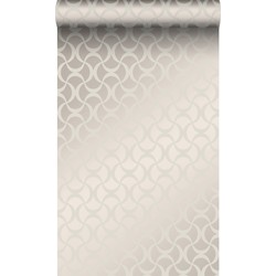 Origin Wallcoverings behang grafisch warm zilver - 53 cm x 10,05 m - 345739