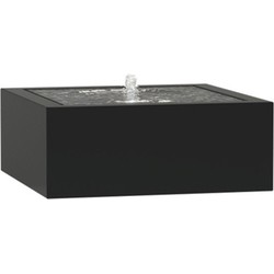 Adezz Watertafel met fontein vierkant van aluminium 100 x 100 x 40 cm