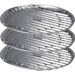 BBQ Collection Grillschalen - 9x stuks - ovaal - 35 cm - barbecueroosters