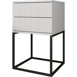 Meubella - Nachtkastje Sylvester 7 - Wit - 40 cm