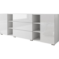 Meubella Dressoir Bonzo - Wit - 190 cm