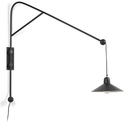 Kave Home - Metalen wandlamp Eleazar met zwarte afwerking